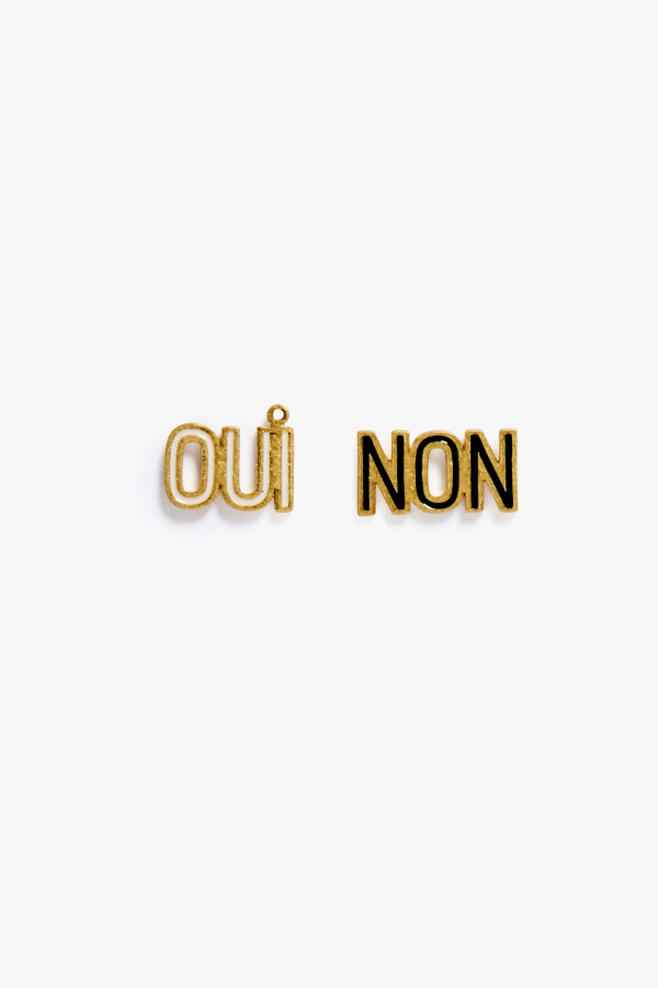 Clare V. Oui Non Stud Earrings - Gold