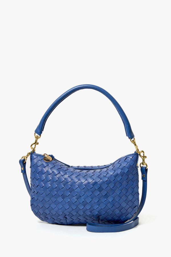 Clare V. Petit Moyen Messenger Woven Diagonal Bag