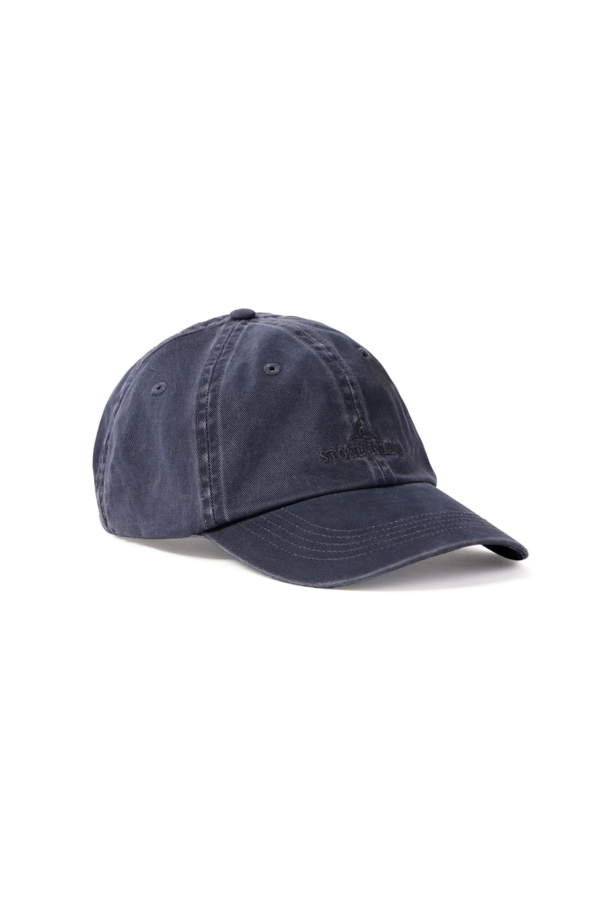 Stone Island Brushed Cotton Gabardine Baseball Cap - Blue Grey