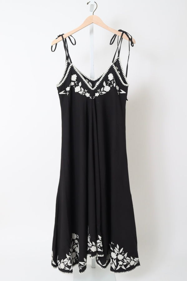Juliet Dunn Floaty Dress With Embroidery