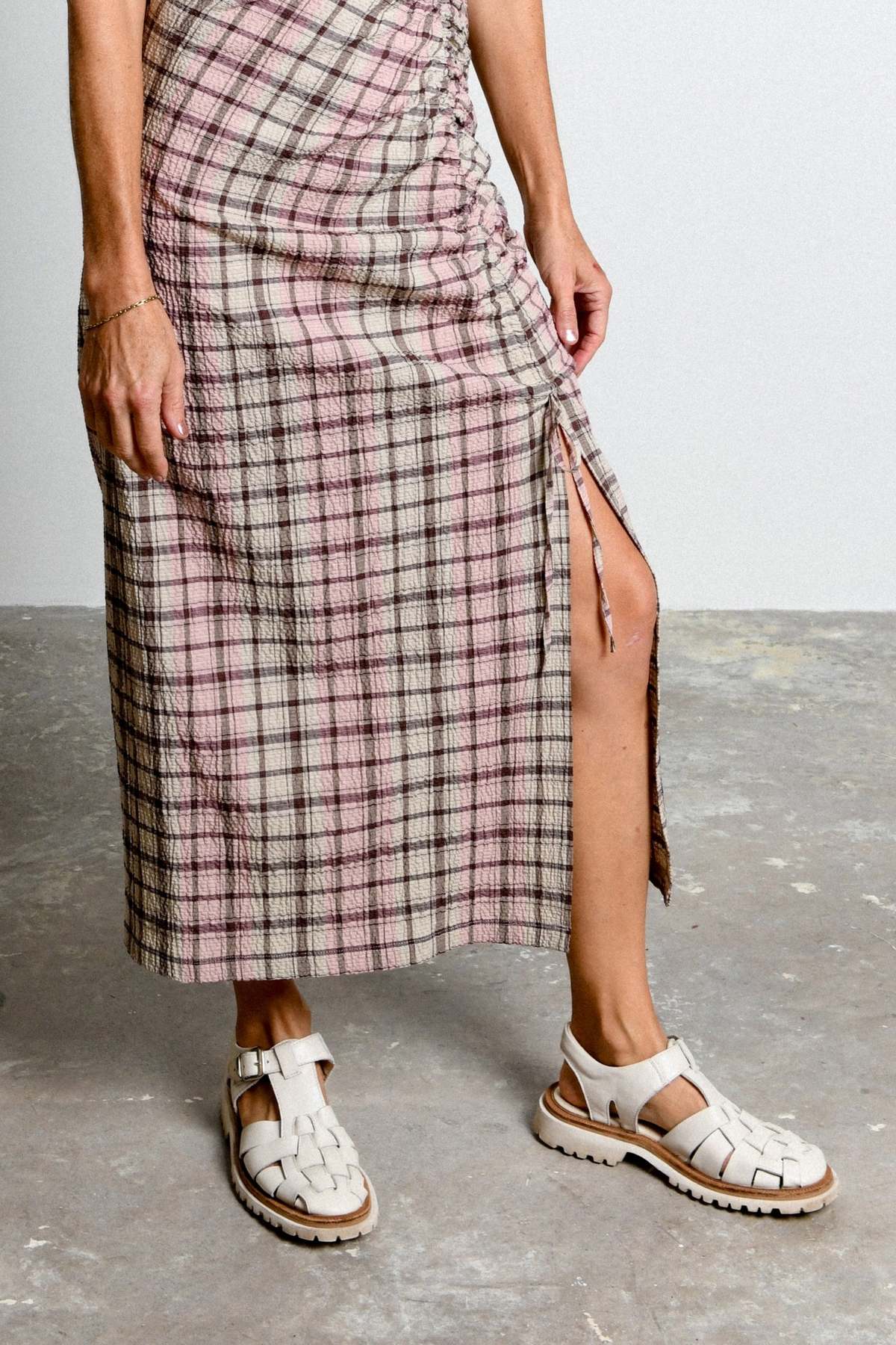 Untitled in Motion Winona Dress 2.0 - Petal Plaid - Image 5 of 5