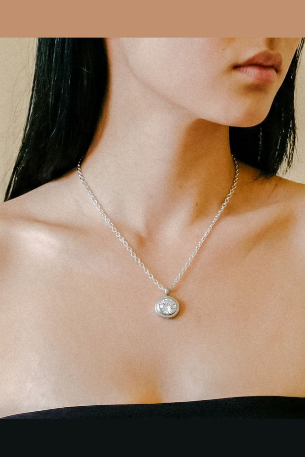 CklasicDesigns Halo Pendant Necklace