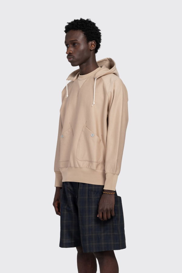 Comme des Garçons Hooded Crewneck Sweatshirt - Beige