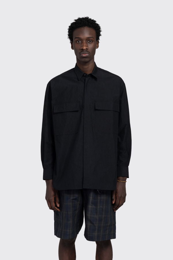 Comme des Garçons Long Sleeve Pocket Shirt - Black