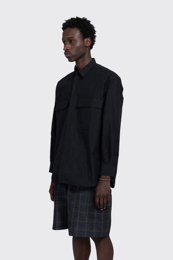 Comme des Garçons Long Sleeve Pocket Shirt - Black