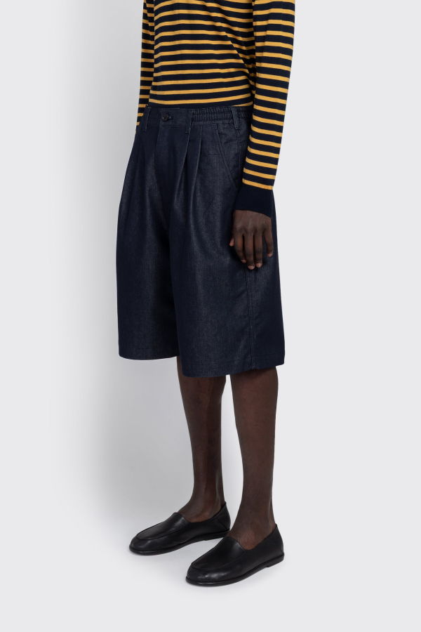 Comme des Garçons Twill Bermuda Shorts - Blue