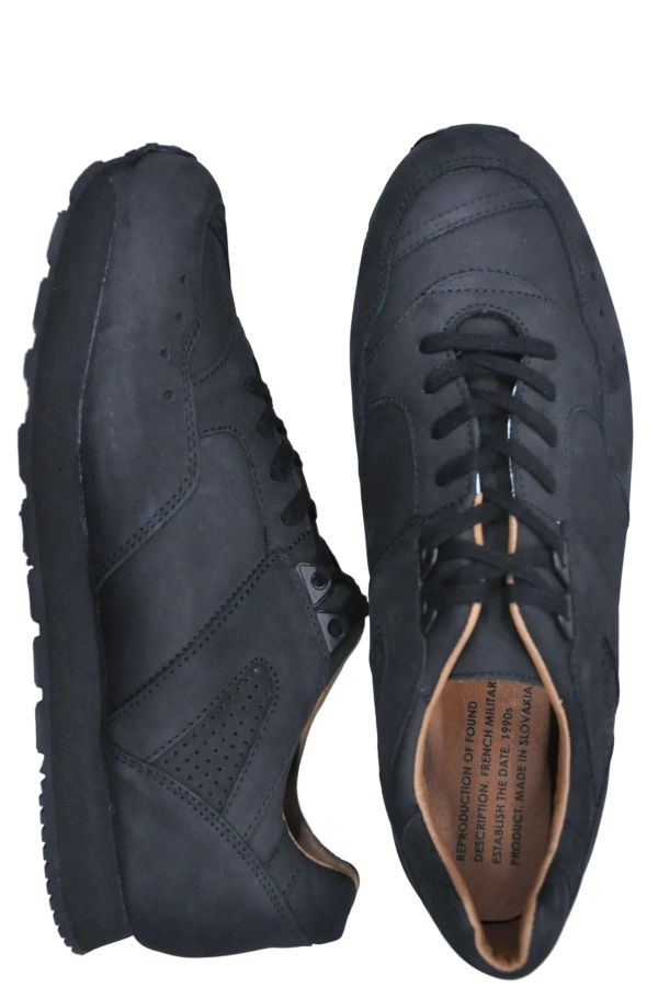 Reproduction of Found 1300NL French Military Trainer Black Nubuck Sneaker