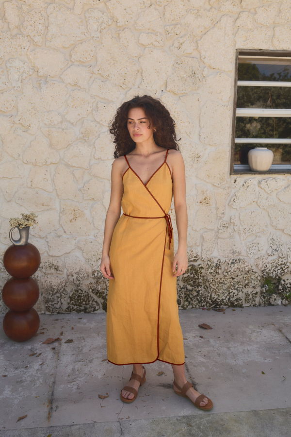 ESYA Siena Linen Wrap Dress