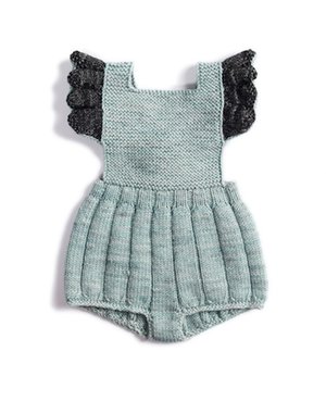 kids Misha & Puff Ruffle Romper - Sage | Garmentory