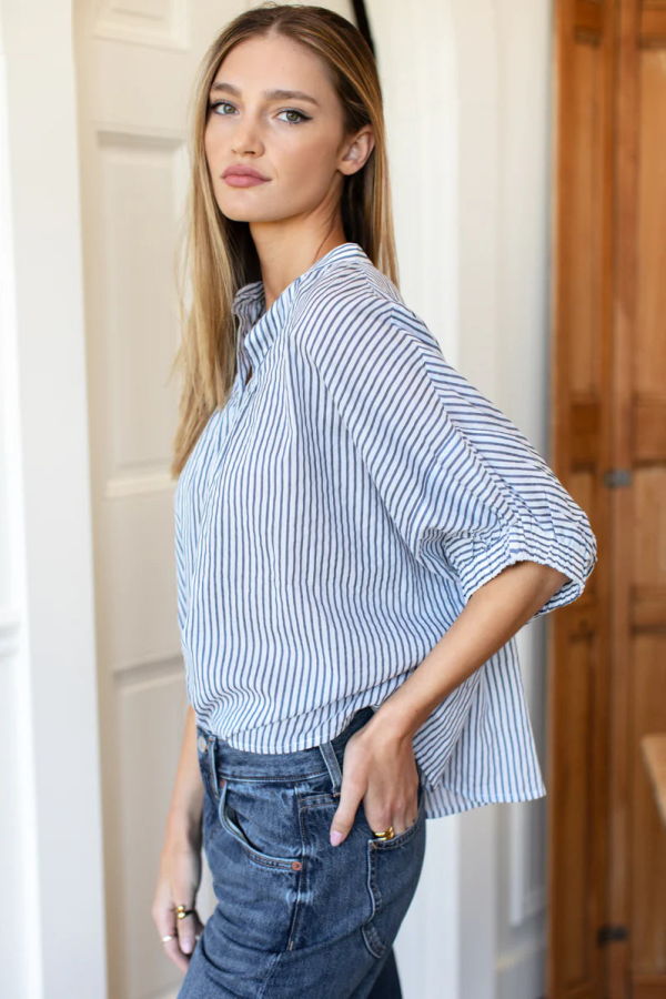 Emerson Fry Mandarin Collar Top