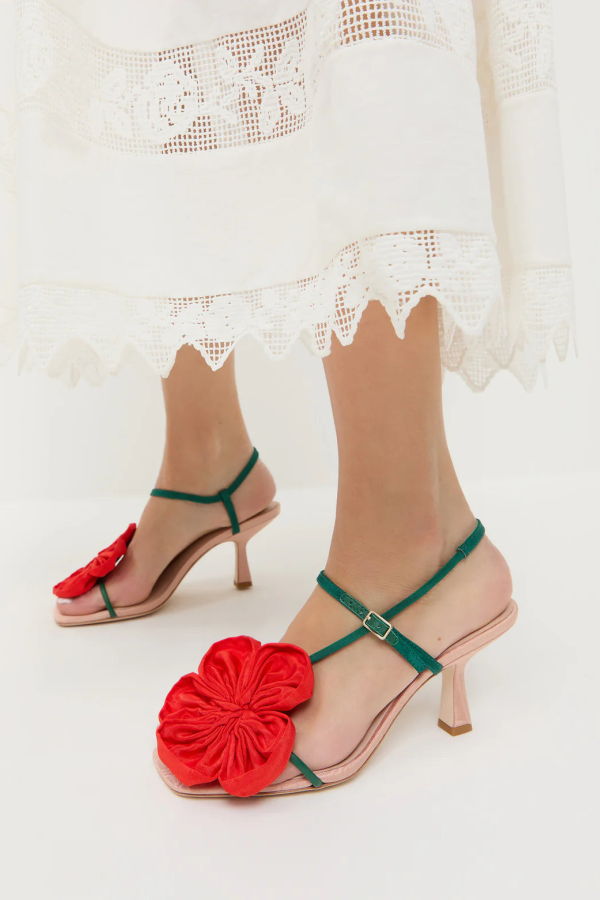 Loeffler Randall Frank Moiré Flower Sandal