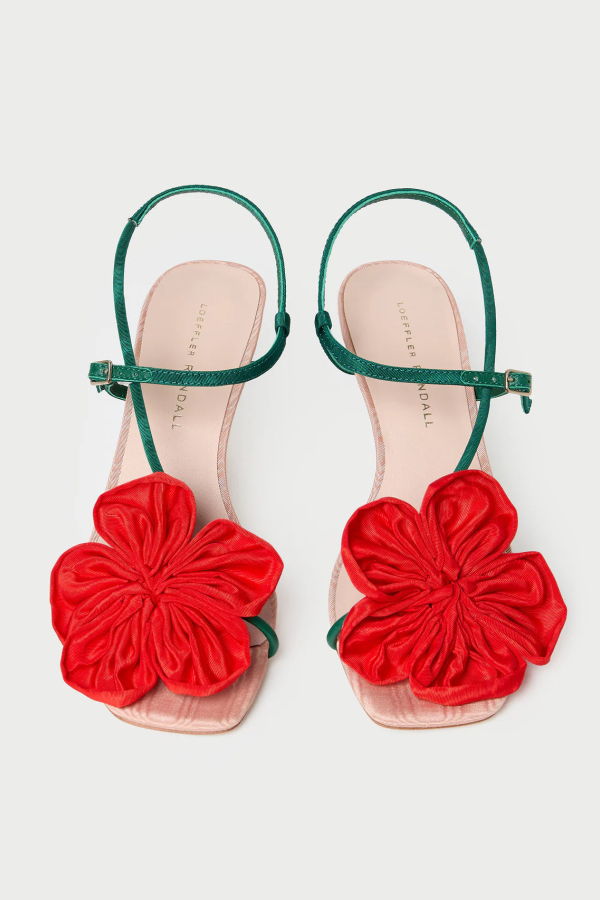 Loeffler Randall Frank Moiré Flower Sandal