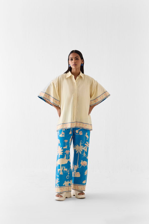 IKKIVI Jaipur Boxy Shirt & Pant Co-ord Set