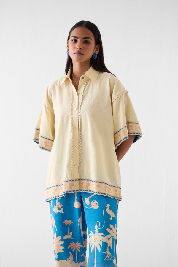 IKKIVI Jaipur Boxy Shirt & Pant Co-ord Set