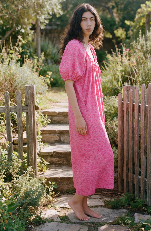 World of Crow The Petal Prism Dress - Pink | Garmentory