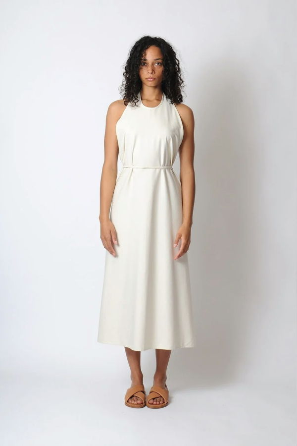 Baserange Apron Dress - Natural