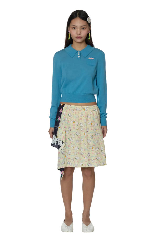 Sandy Liang Napkin Skirt - Yellow Multi