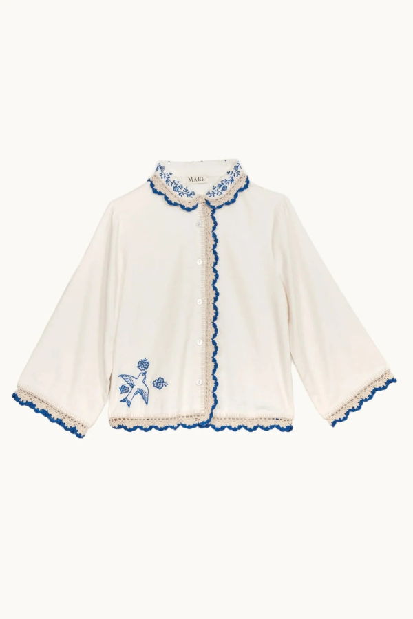 M.A.B.E Frady Crochet-Trim Top