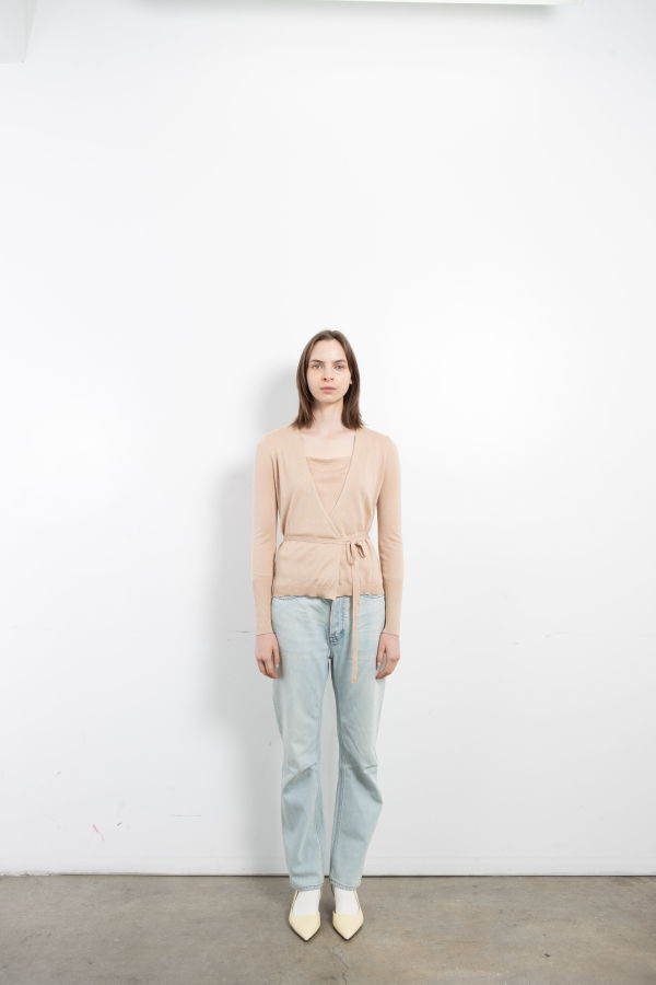 PURECASHMERE NYC Silk Cashmere Wrapped Cardigan