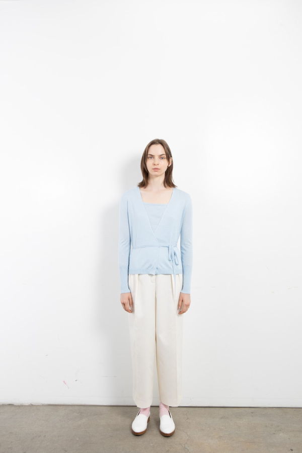 PURECASHMERE NYC Silk Cashmere Wrapped Cardigan