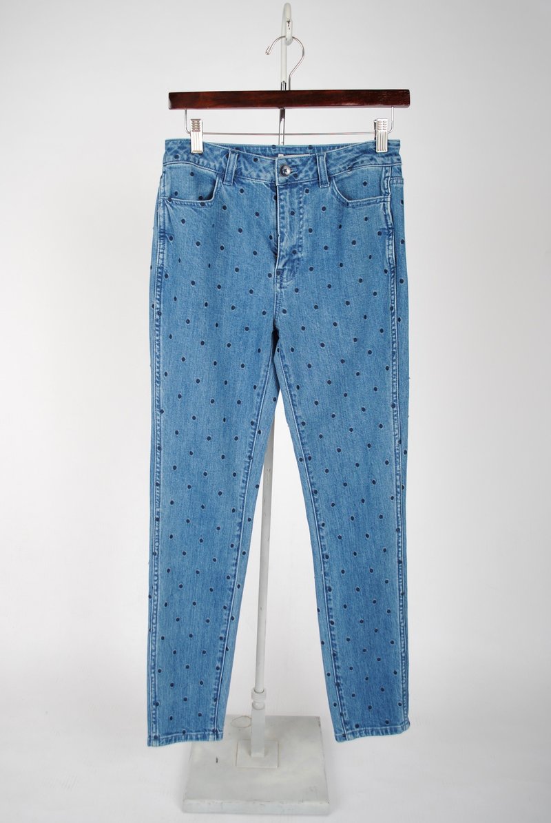 【Ulla Johnson】 Prince polka-dotスキニージーンズ Ulla Johnson Prince Polka Dot Skinny Jeans Cropped Blue