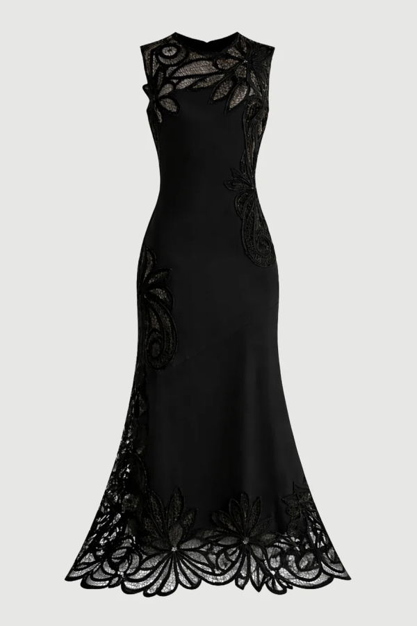 Ulla Johnson Idra Lace Applique Dress - Noir