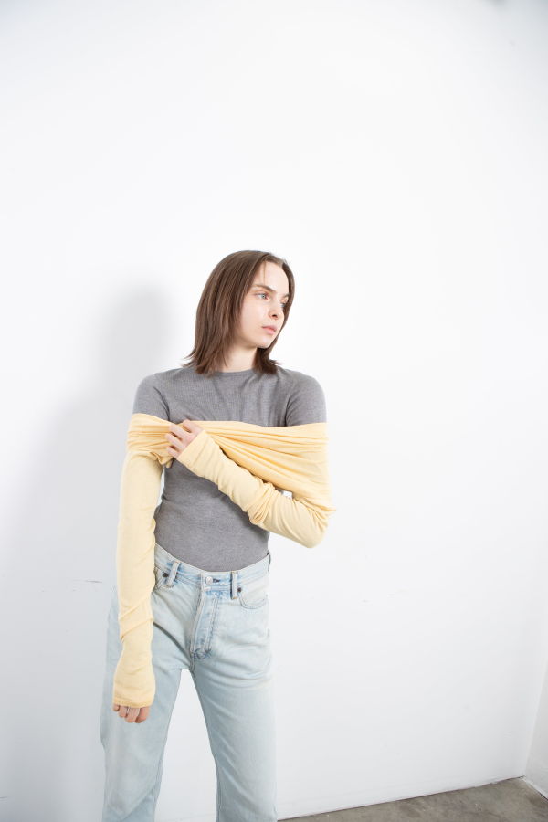 PURECASHMERE NYC Silk Cashmere Long Sleeve Top