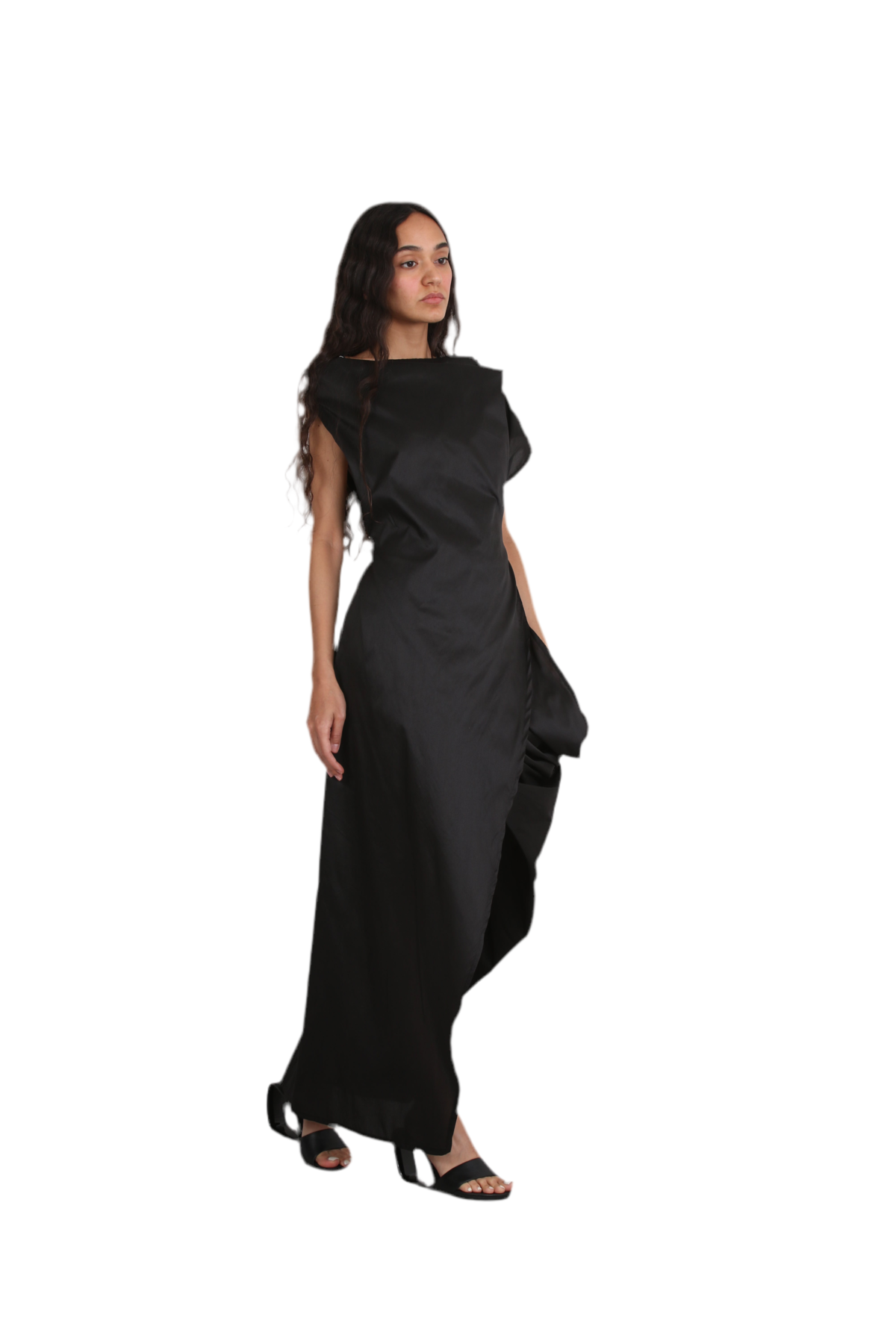Solouk Mermaid Fold Dress - Black - Image 3 of 4