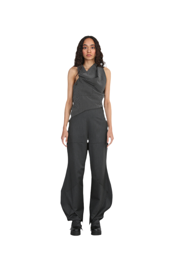 Solouk Shadow Top - Black-Grey Striped