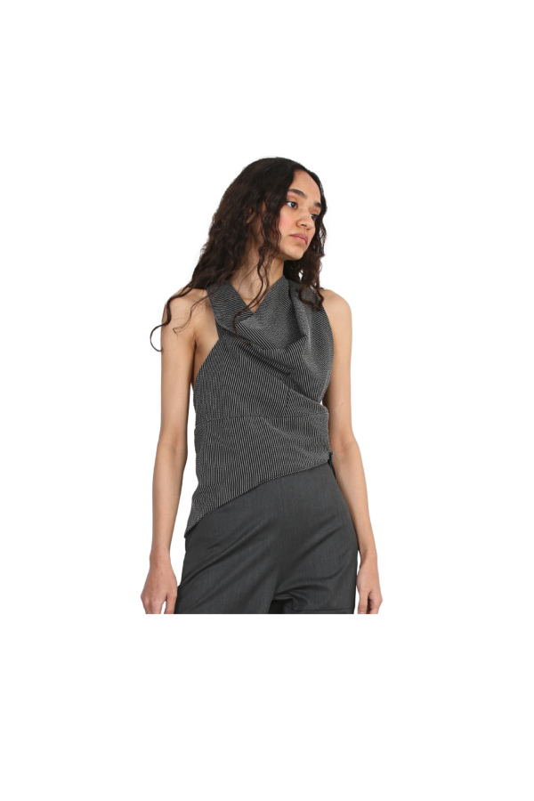 Solouk Shadow Top - Black-Grey Striped