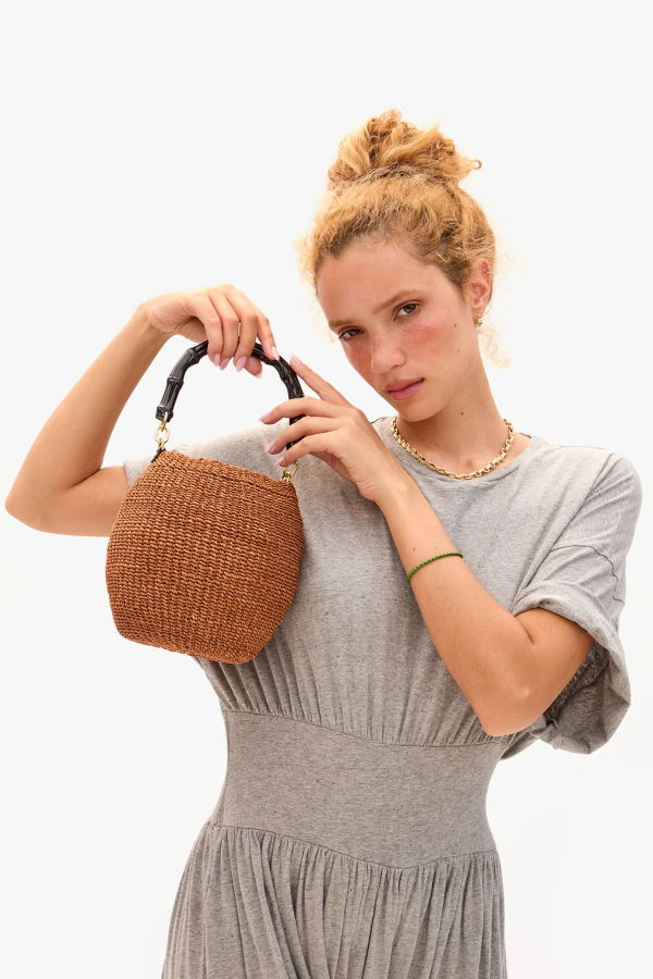 Clare V. Pot De Miel With Bamboo Handle Handbag