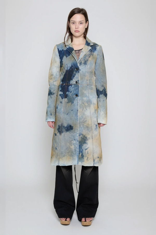 Priscavera Dune Wash Denim Coat