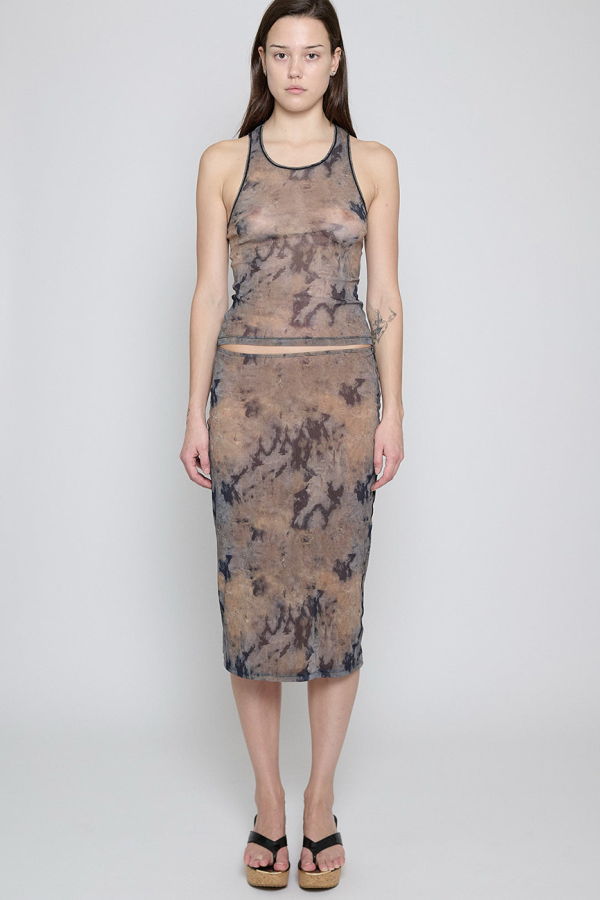 Priscavera Dune Wash Mesh Slip Skirt