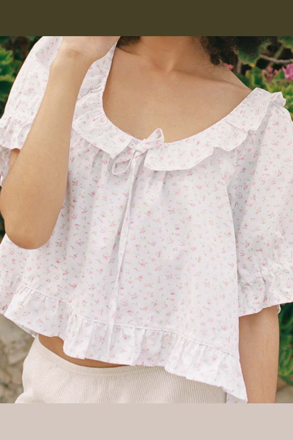 harly jae Doll Blouse - Rose Floral