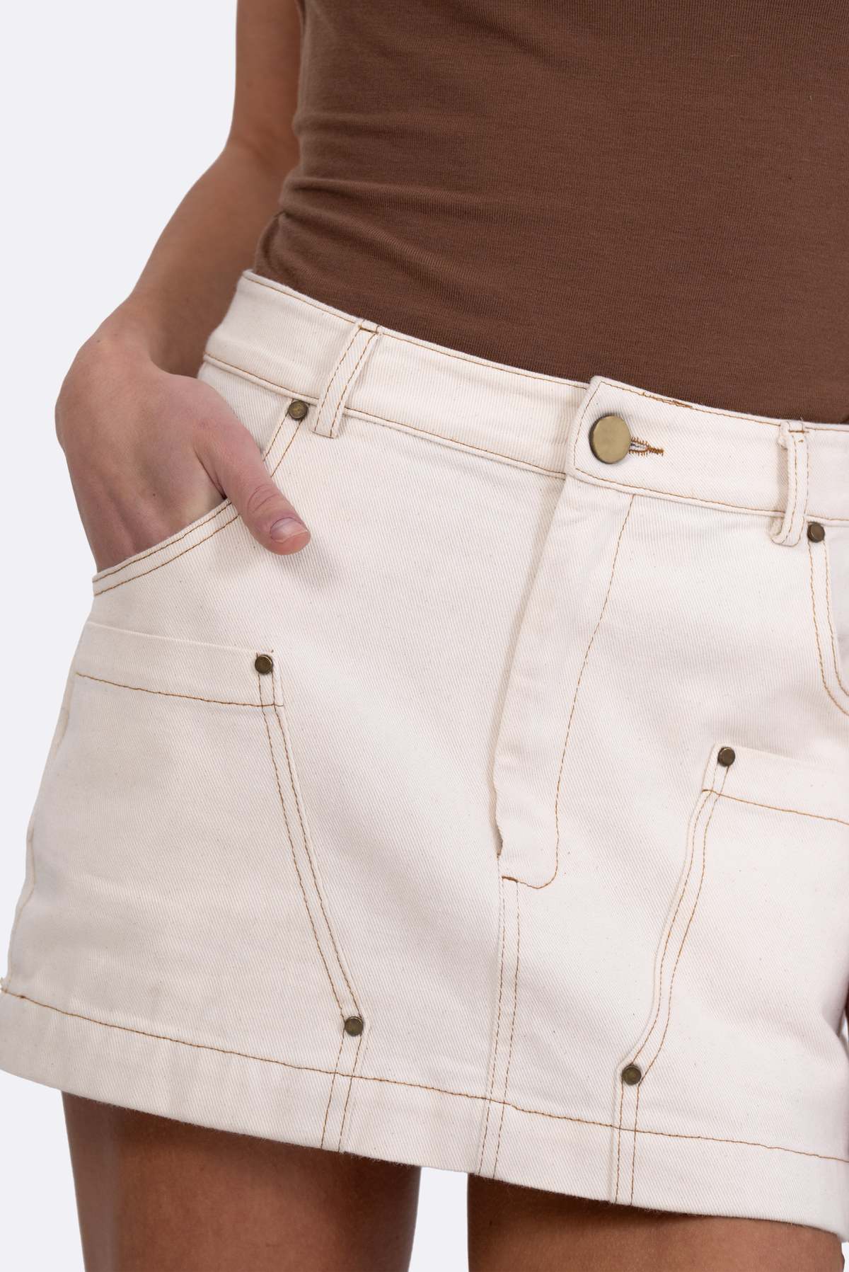 Parentezi Harper Mini Skirt - Ivory - Image 2 of 11