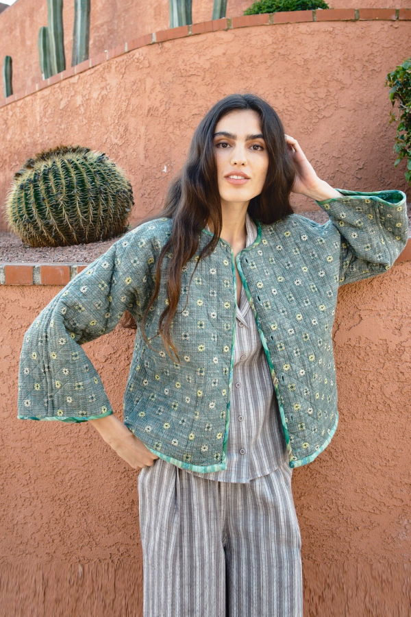 Ace & Jig Quilted Amara Cardi - Garden
