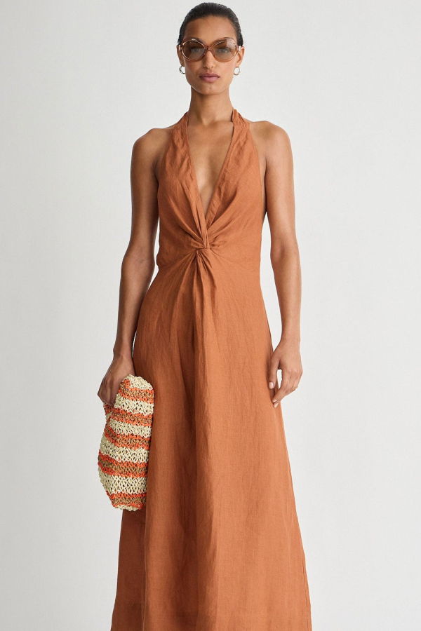 Apiece Apart Salome Halter Maxi Dress
