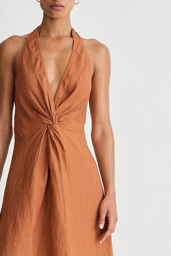 Apiece Apart Salome Halter Maxi Dress