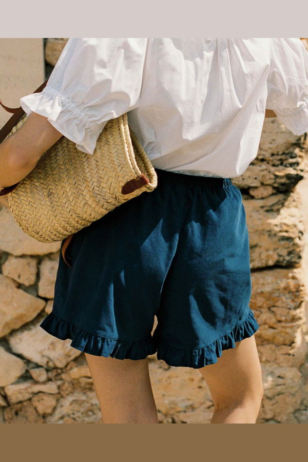 harly jae Clémentine Shorts - Navy Micro Corduroy