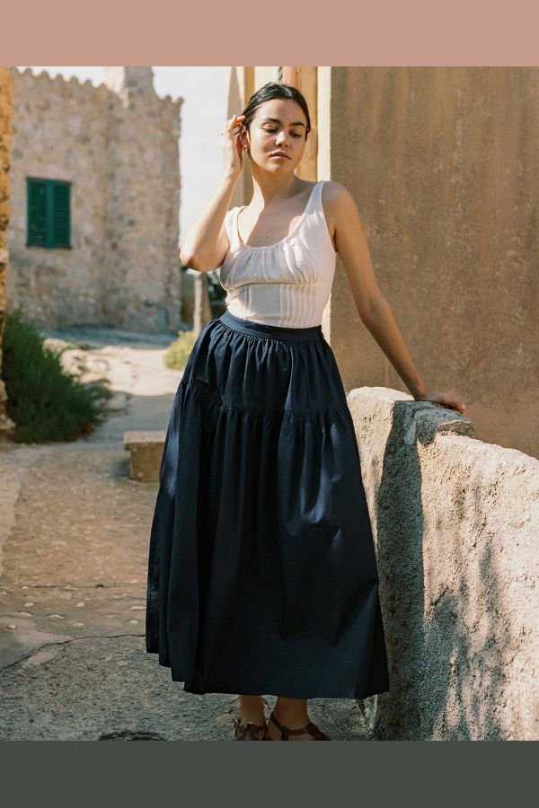 harly jae Prairie Skirt - Navy