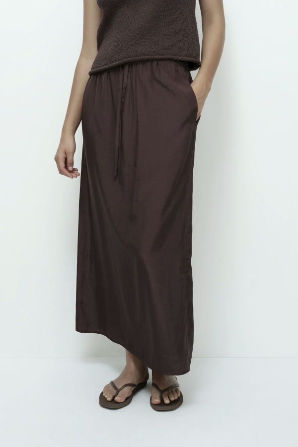 Mijeong Park Drawstring Midi Skirt