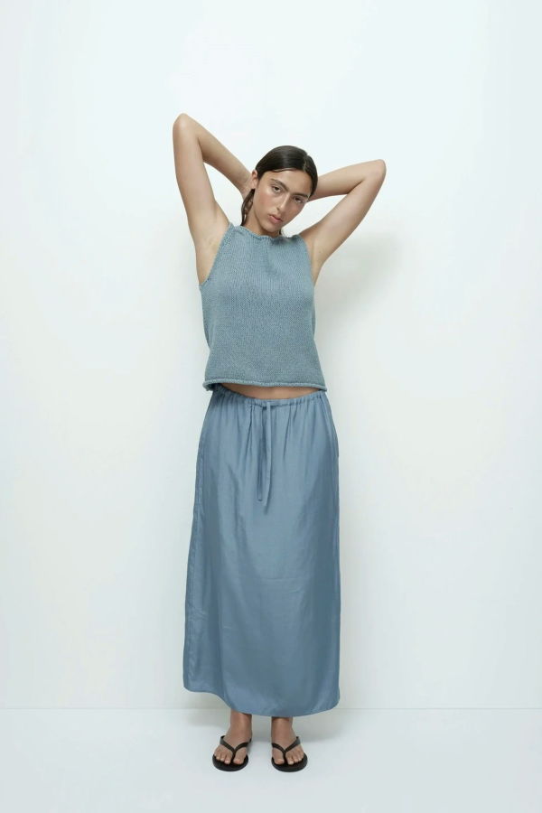 Mijeong Park Drawstring Midi Skirt