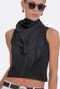 Parentezi Fringe Silk Scarf - Black - Thumbnail 3