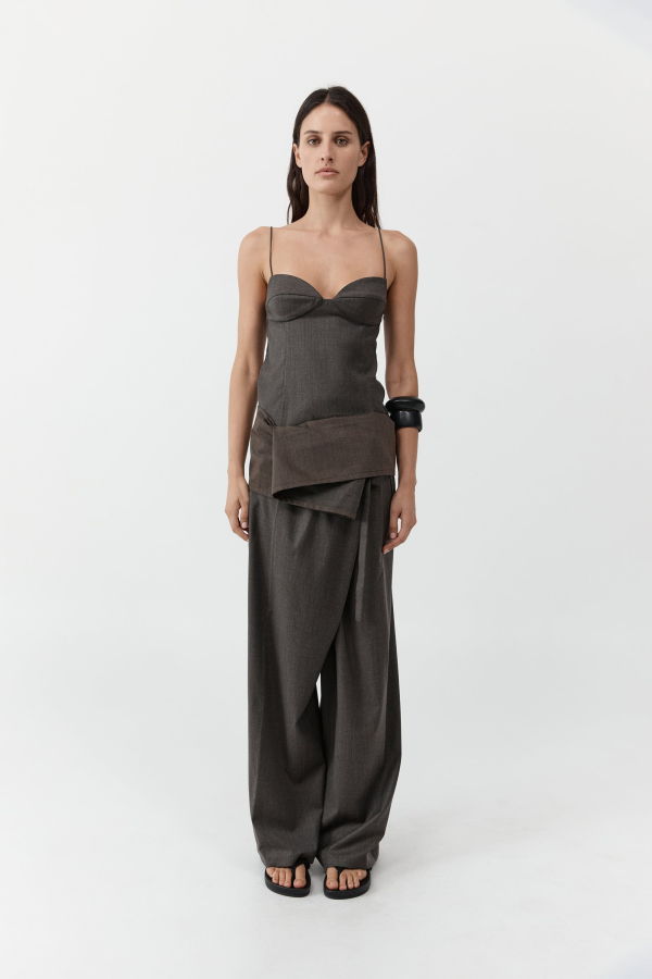 St. Agni Wool Cami Tank Top - Mulch