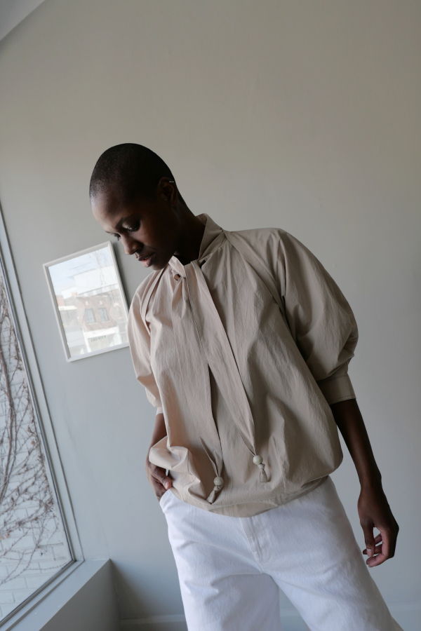 Lemaire Blouse With Scarf - Greige