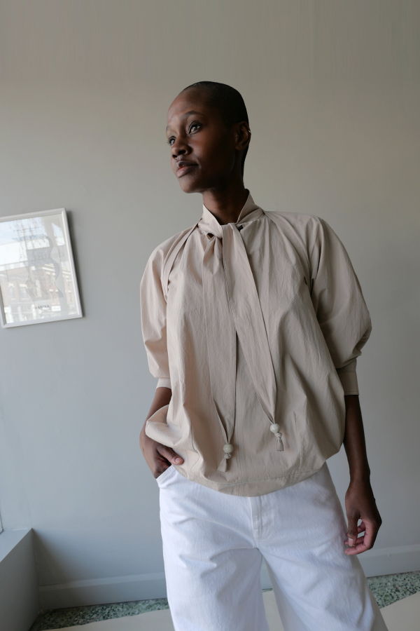 Lemaire Blouse With Scarf - Greige