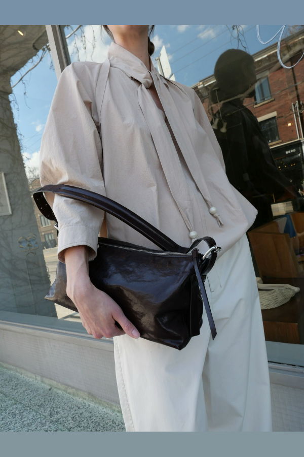 Lemaire Belted Baguette Bag - Chianti