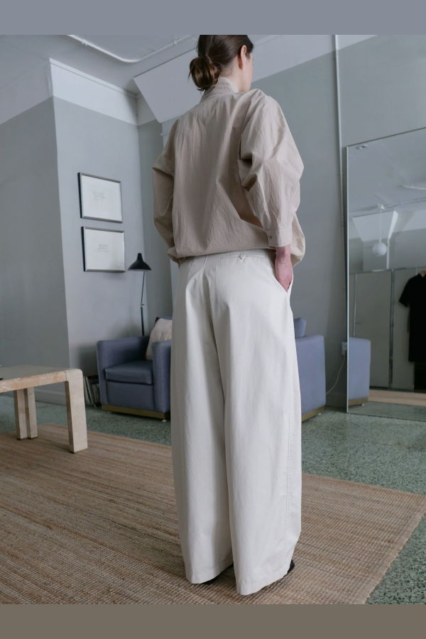 Lemaire Large Chino Pant - Rice Powder
