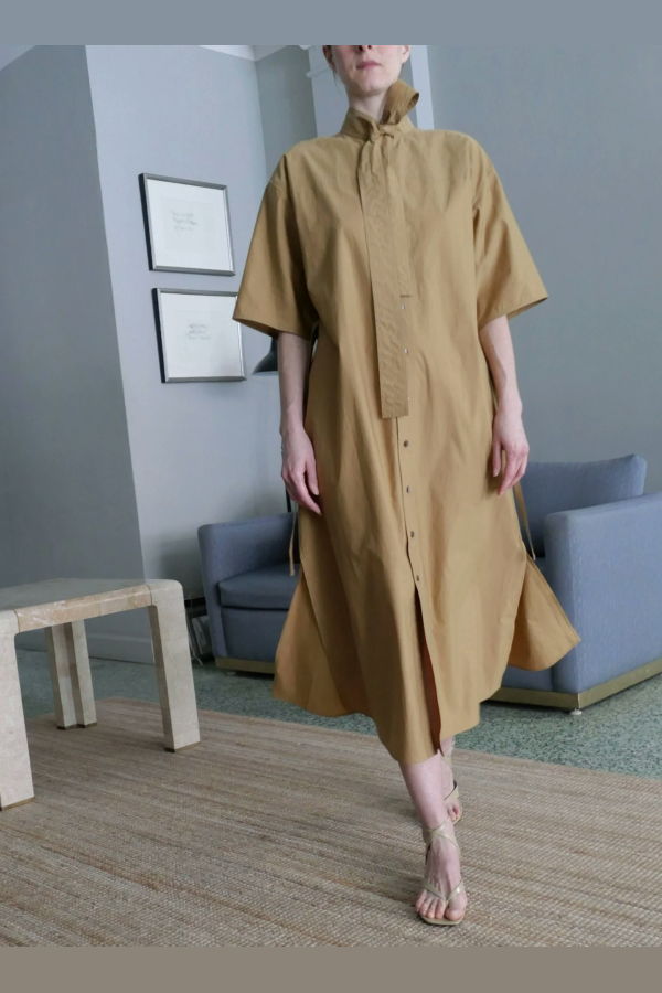 Lemaire Reversible Tube Dress - Cumin