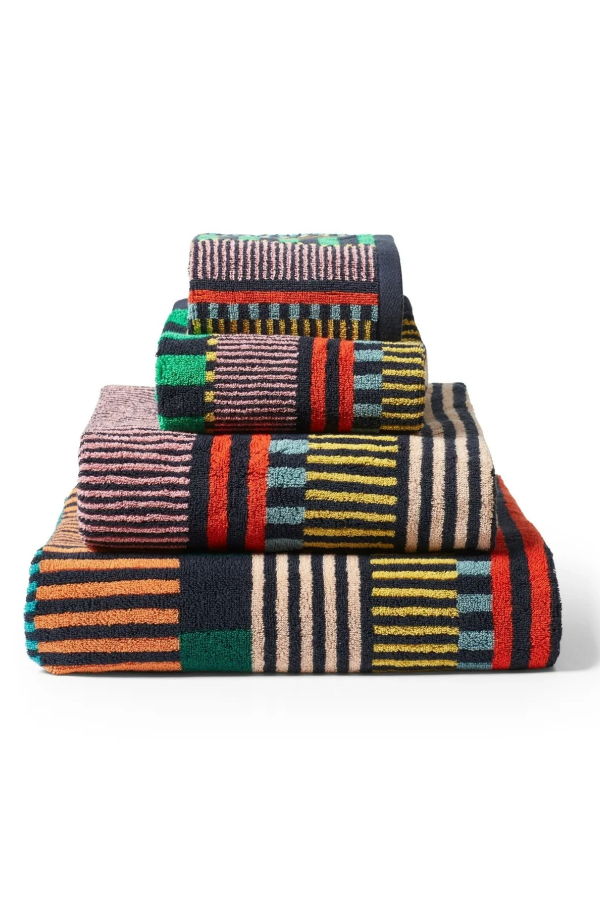Donna Wilson Multi Stripe Bath Towel Collection